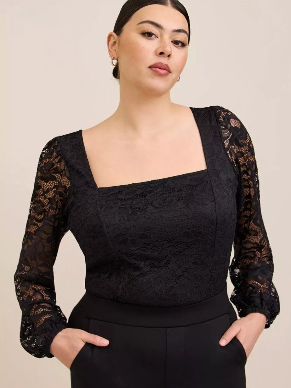 Torrid Fairycore Feminine Witchy Lace Floral Long Sleeve Top Size Large 12 NWT - Picture 4 of 15